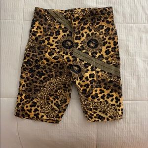 Animal print biker shorts